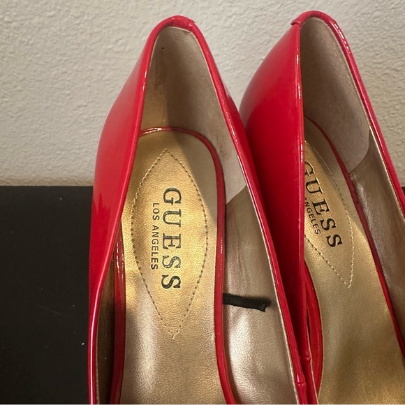 Guess Red Faux Leather High Heels - Picture 7 of 15
